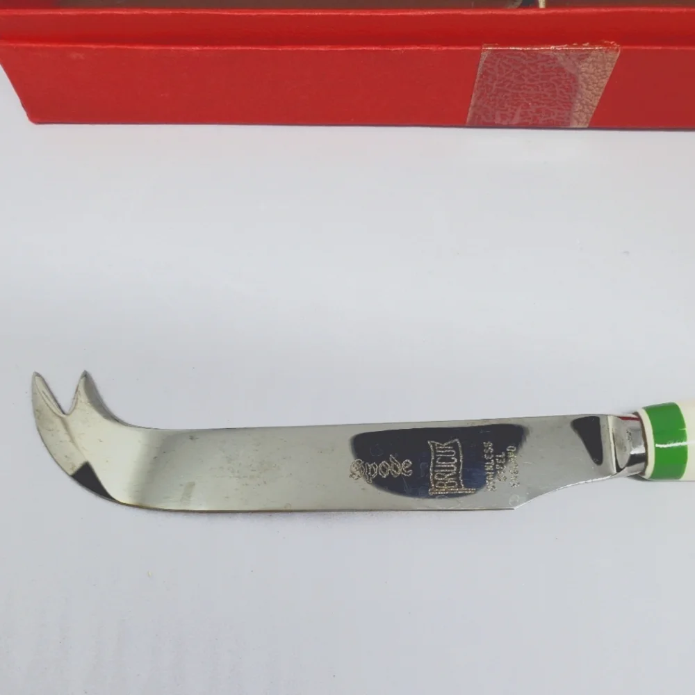 Vtg Spode Stainless Cheese Knife Christmas Tree Brucut 8